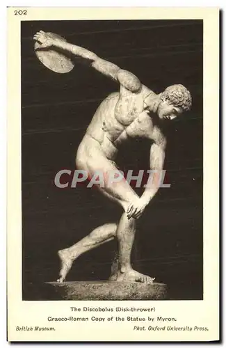Cartes postales The Discobolus Graeco Roman Copy of the Statue by Myron British Museum Grece