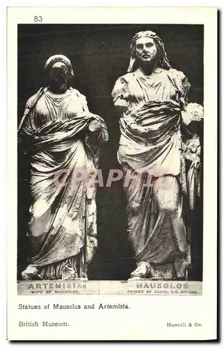 Ansichtskarte AK Statues of Mausolus and Artemisia British Museum British Museum Grece