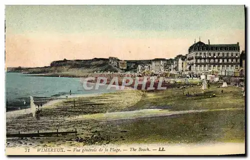 Cartes postales Wimereux Vue generale de la Plage