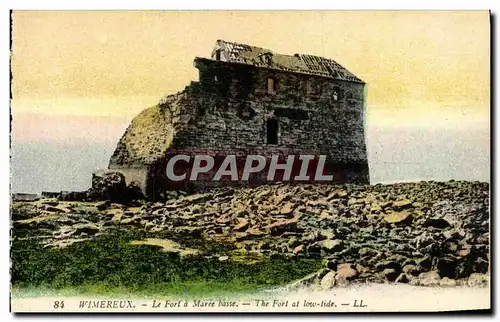 Cartes postales Wimereux Le Fort a Maree Basse