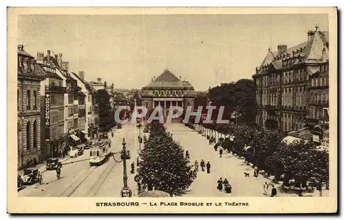 Cartes postales Strasbourg La Plage Broglie Et Le theatre