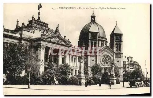 Cartes postales Strasbourg Palais de justice Eglise St Pierre le jeune