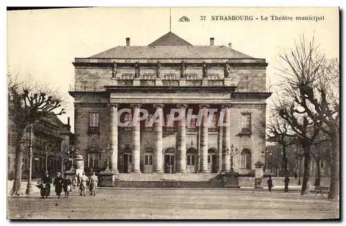 Ansichtskarte AK Strasbourg La Theatre Municipal