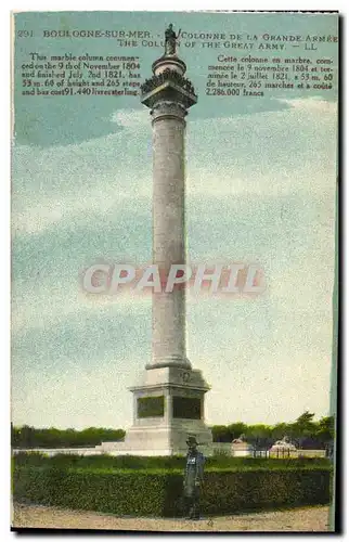 Cartes postales Boulogne sur Mer Colonne de la grande armee