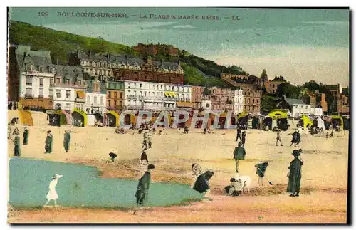 Cartes postales Boulogne sur Mer La Plage a Maree Basse