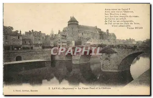 Ansichtskarte AK Laval Le Vieux Pont et le Chateau