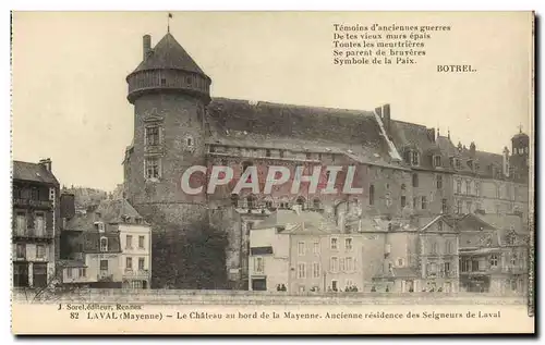 Ansichtskarte AK Laval Le Chateau au Bord de la Mayenne Ancienne residence des seigneurs de Laval