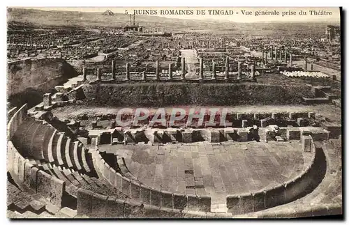 Ansichtskarte AK Ruines Romaines De Timgad Vue Generale prise du theatre