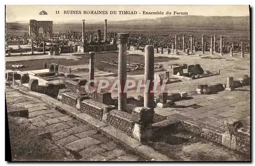 Cartes postales Ruines Romaines De Timgad Ensemble du forum