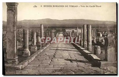 Cartes postales Ruines Romaines De Timgad Voie du Cardo Nord