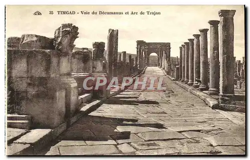 Ansichtskarte AK Ruines Romaines Voie du Decumanus et Arc de Trajan