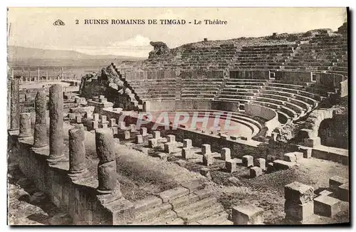 Cartes postales Ruines Romaines De Timgad Le Theatre