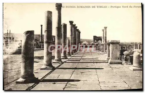 Cartes postales Ruines Romaines De Timga Portique Nord du Forum
