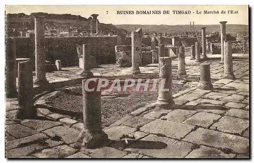 Cartes postales Ruines Romaines De Timgad Le marche de l Est