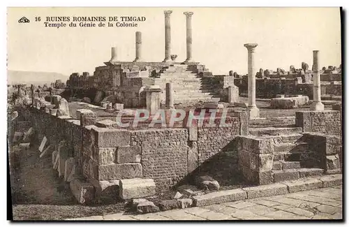 Cartes postales Ruines Romaines De Timgad Temple du Genie de la Colonie