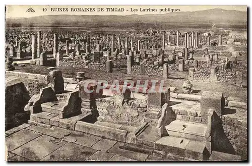 Ansichtskarte AK Ruines Romaines De Timgad Les Latrines Publiques