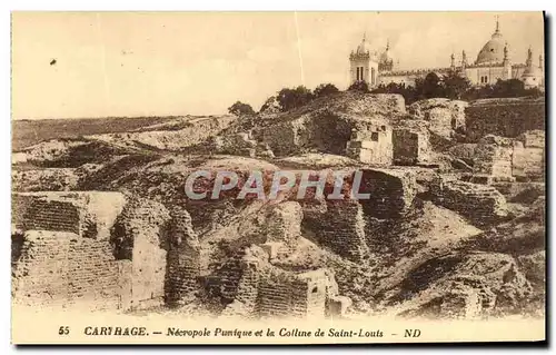 Ansichtskarte AK Carthage Necropole Punique et la Colline de Sainte Louis