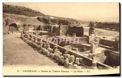 Ansichtskarte AK Carthage Ruines du Theatre Romain