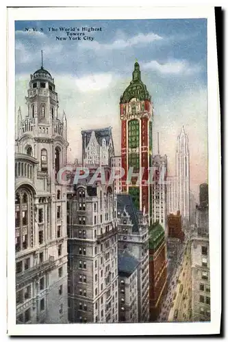 Cartes postales The Worid s Highest Towers New York City