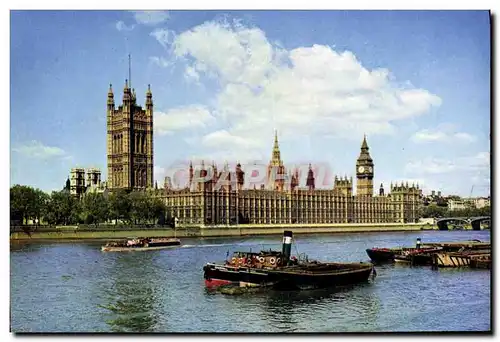 Cartes postales moderne London The Houses of Parliament on the Bank of The Thames at Westminster