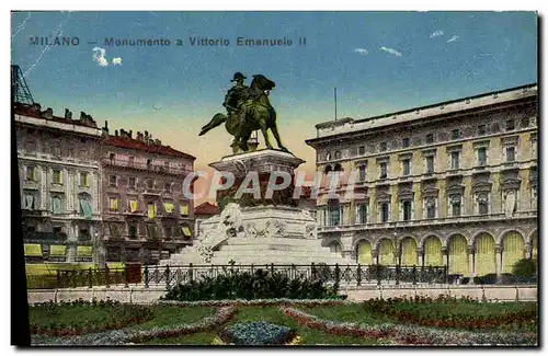 Ansichtskarte AK Milano Monument a Vittorio Emanuele II