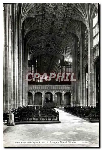 Cartes postales Nave Altar and Organ Screen St George s Chapel Windsor