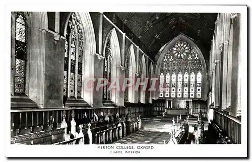 Cartes postales Merton College Oxford Chapel interior