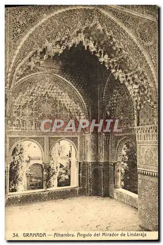 Cartes postales Granada Alhambra Angulo del Mirador de Lindaraja