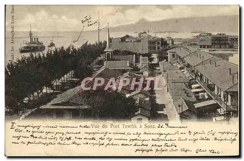 Cartes postales Vue du Port Tewtik a Suez