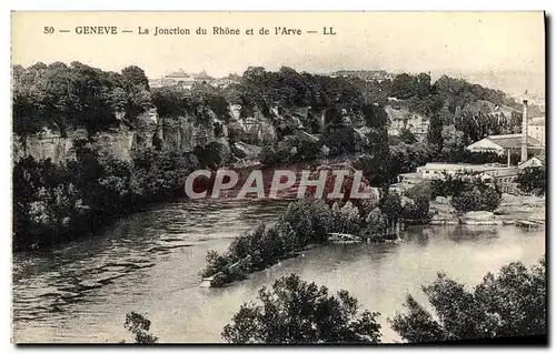 Cartes postales Geneve La Jonction du Rhone et de L Arve