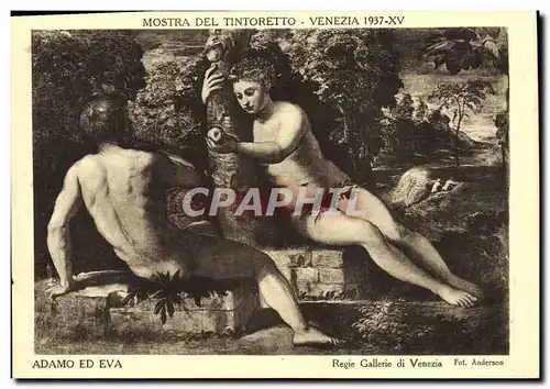 Cartes postales Mostra Del Tintoretto Venezia Adamo ed Eva