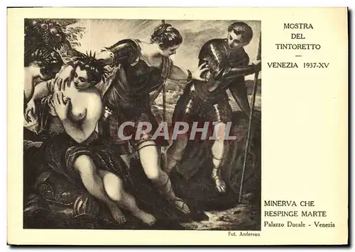 Cartes postales Mostra Del Tintoretto Venezia Minerva Cheresoinge Marte