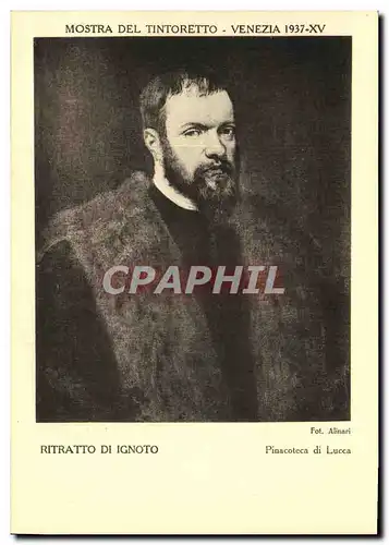 Cartes postales Mostra Del Tintoretto Venezia Ritratto Di Ignoto