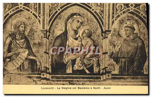 Ansichtskarte AK Lorenzetti La Vergine Col Bambino Santi Assisi