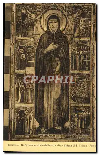 Ansichtskarte AK Francesco Assisi Cimabue S Chiara e Storie Della Sua Vuta Chiesa