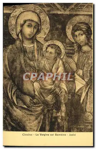 Cartes postales Francesco Assisi Cimabue La Vergine Col Bambino