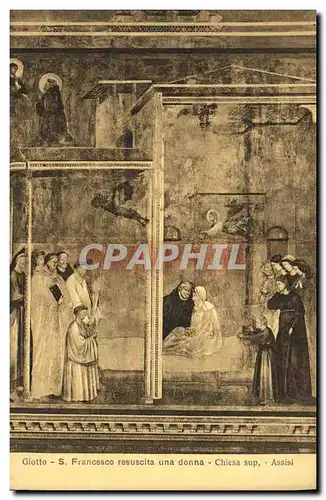 Cartes postales Francesco Assisi Giott Resusita una Donna Chiesa Sup