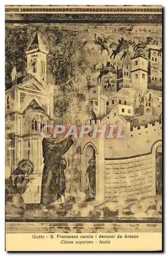 Cartes postales Francesco Assisi Caccia Demoni da Arezzo Chiesa Superiore