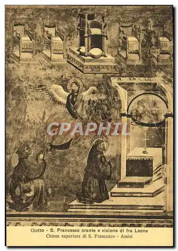 Cartes postales Francesco Assisi Orante Visione di Fra Leone Chiesa Superiore di