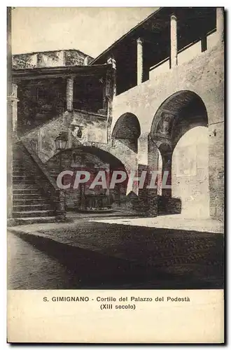 Cartes postales Gimignano Cortille del Palazzo del Podesta