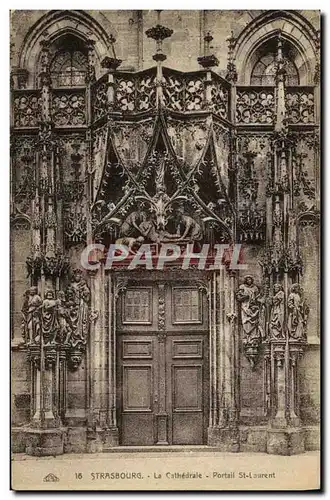 Cartes postales Strasbourg La Cathedrale Portail St Laurent