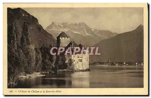 Cartes postales Dent du Midi Chateau de Chillon