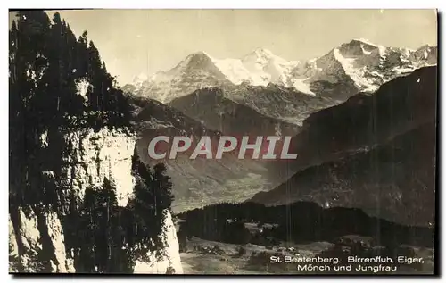 Cartes postales St Beatenberg Birrenffuh Eiger Monch und Jungfrau