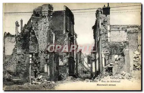 Cartes postales Reims Rue De Nanteuil Militaria