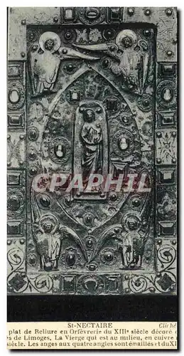 Cartes postales St Nectaire Premier plat de Reliure en Orfevrerue du 13eme