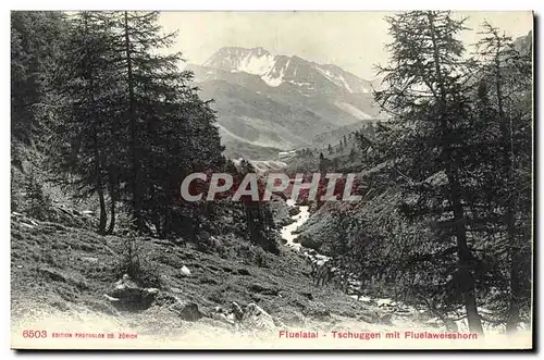 Cartes postales Fluelatal Tschuggen mit Fluelaweisshorn