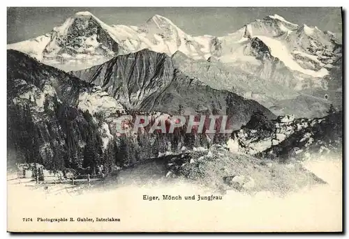 Cartes postales Eiger Monch Und Jungfrau