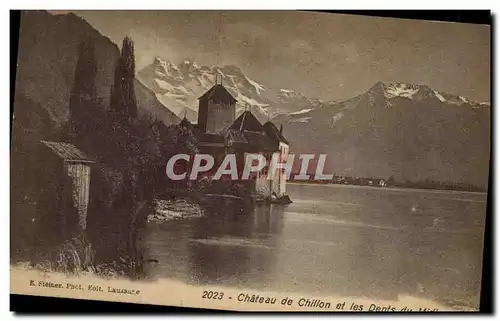 Cartes postales Chateau de Chilloles et les Dents du Midi