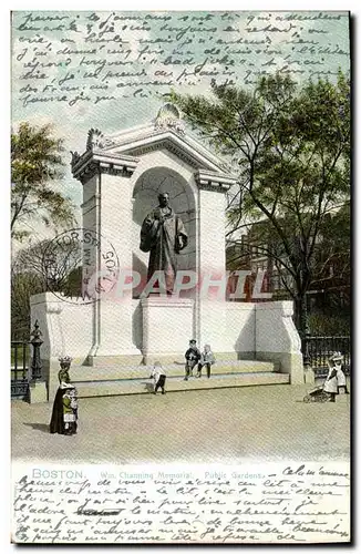 Cartes postales Boston Channing Memoria Public Gardens