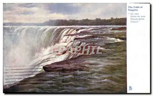 Cartes postales The Falls of Niagara On The Edge of The Horse Shoe Falls